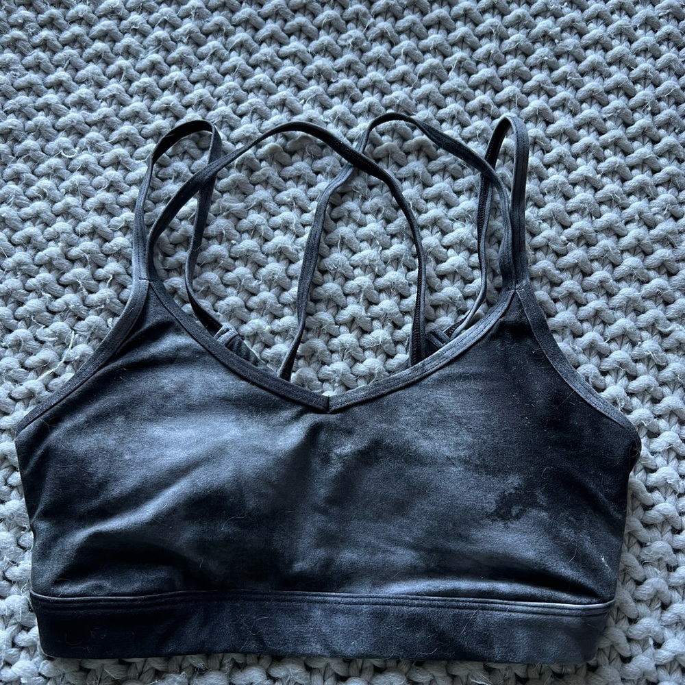 Black and Grey Sports Bra